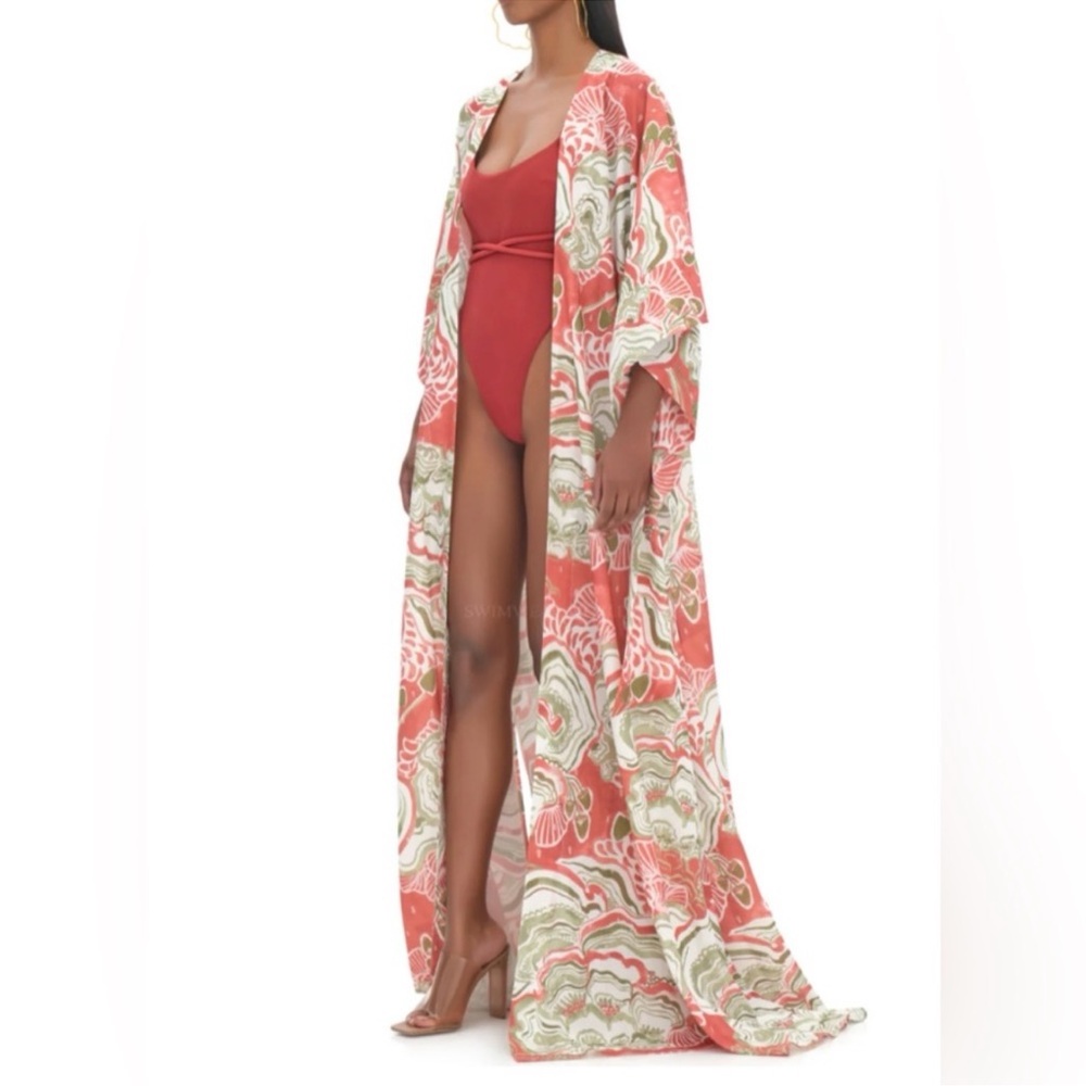 ANDREA IYAMAH GAMBA RESORTWEAR DUSTER ROBE WITH BELT, NWT - Picture 2 of 5
